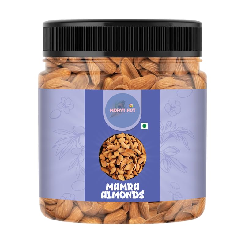 MORVI NUT Premium Kashmiri Mamra Almonds 250g | Raw & Natural Mamra Badam Giri | Rich in Oil & Vacuum Packed-image-44
