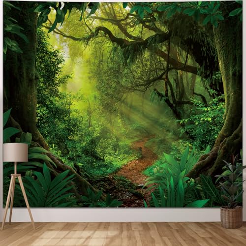 Apdidl Forest Green Decor Tapestry for Bedroom, Nature Tree Cave