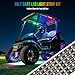 CLUBRALLY 6PCS Golf Cart Underglow LED Light Kit, 28 Modes Full-Body Neon Glow, 12-85V, Music Sync, Wireless Remote, Waterproof Strips, Fits EZGO, Club Car, Yamaha Golf Carts, 6 Pack