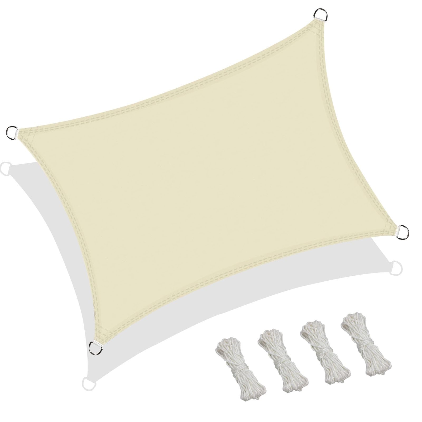 Voile d'ombrage imperméable pour jardin et pergola crème 4.5m