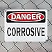 (2 Pack) Corrosive OSHA Danger Sign 14 Inch X 10 Inch Indoor/Outdoor Rust-Free Aluminum Metal Signs for Workplace, Workshop, and Construction Site, Made in the USA