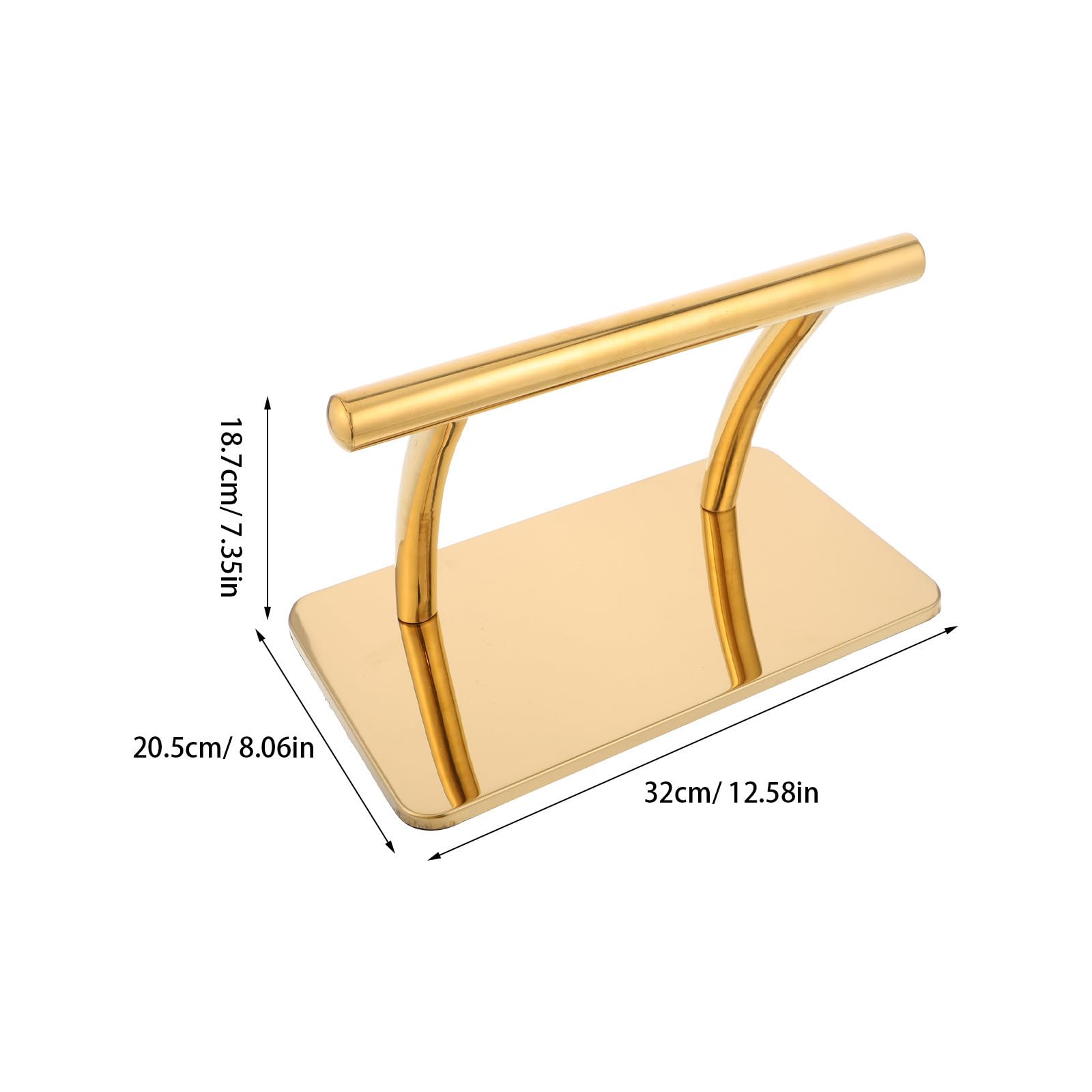 SHINEOFI Reposapiés de Repuesto para Silla de Peluquería Reposapiés para Silla de Salón Metal Dorado Fácil Instalación Uso Profesional
