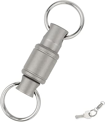 Amazon.com: TONYFY Titanium Quick Release Keychain,Detachable Key Ring ...