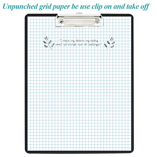 Papel quadriculado – Papel quadriculado A4, 100 folhas / 200 páginas sem perfuração dupla face, 100