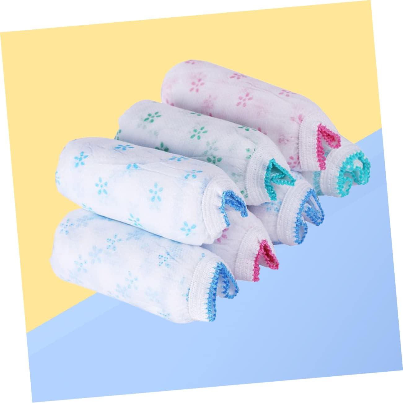 ORFOFE 7pcs Postpartum Disposable Underwear for Women Seamless Stretchable Lightweight Breathable Maternity Panties Prenatal Underpants Assorted Color