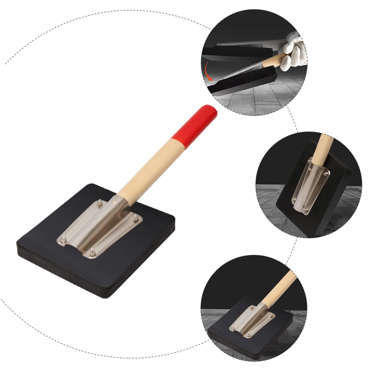 Hemobllo Maillet Caoutchouc Pour Aplanir Les Carreaux Outil De Construction De Pavage Maillet Caoutchouc Utile