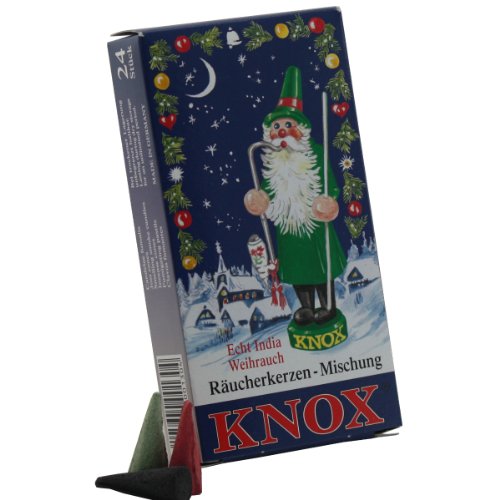 24 original KNOX Räucherkerzen Echt India Weihrauch -...