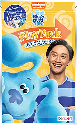Nickelodeon Blue's Clues And You Play Pack Mini Coloring Book With Crayons Bendon 48535 #TOP1