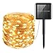 AMIR Solar Powered String Lights, 100 LED Copper Wire Lights, Starry String Lights, Indoor/ Outdoor Waterproof Solar Decoration Lights for Gardens, Home, Dancing, Party Decorative Ornaments (Warm White)