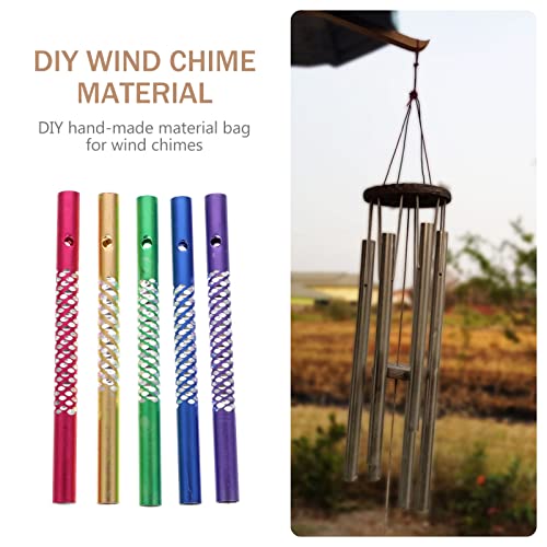 Doitool 100Pcs Wind Chime Tubes For Crafts, Aluminum Wind Chime Pipes Empty Tubes Wind Chime Supplies Parts Wind Chime Kit For Diy Wind Chime Making（Random Color #TOP5