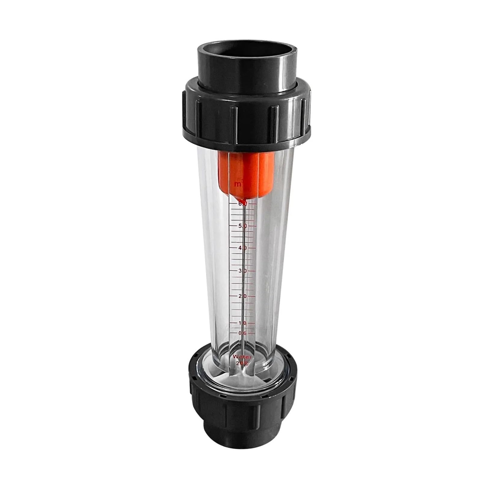LZT-50 rotámetro de tubo de plástico corto herramientas medidor de flujo medidor de agua portátil(S16S)