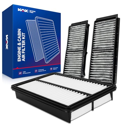 KAX Engine & Cabin Air Filter Kit, Replacement for Mazda 3 2012-2013 2.0L, Replace# CA11259 CF11672