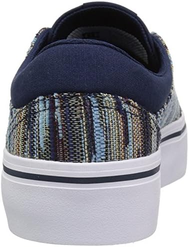 DC Women's Trase Platform TX LE Skate Shoe, Dark Navy, 11 Medium US | Image 2