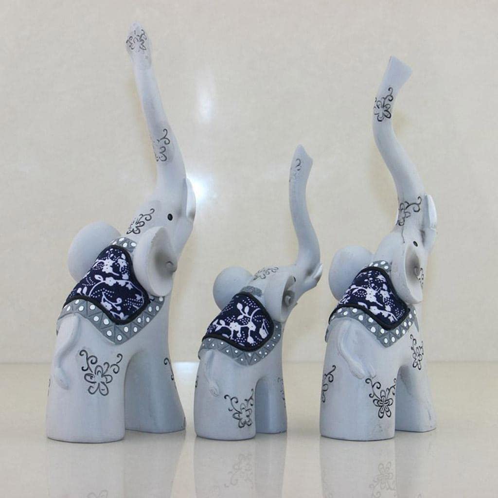 KESOTO Estatua de, Figuras de Resina, Esculturas Artesanales, Adorno de Decoración del Hogar, 3 Gris, Medio