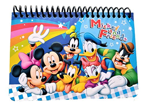 Carnet mémo à spirale Disney bleu petit format pour notes