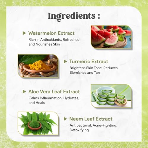 Image of LA'BANGERRY Neem & Aloe Vera Face Wash with Niacinamide | Acne & Oil Control, Visible Glow | For Men & Women, All Skin Types | 50ml x 2