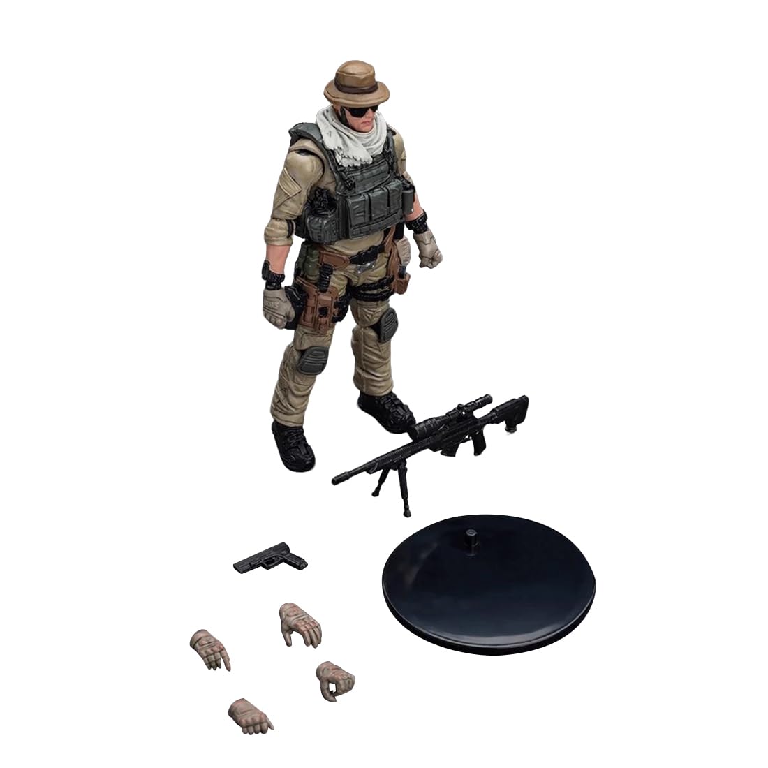 Bewegliche Soldaten Figur, 1/18 Maßstab Vintage Militär Bewegliche Special Forces Soldatenfigur mit Zubehör, Sammelfigur für Teenager und Enthusiasten