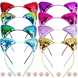 【Paket enthalten】 Sie erhalten 8 Katzenohr-Stirnbänder mit 8 Farben in Gelb, Rot, Lila, Blau, Dunkelgrün, Bunt, Hellviolett, Rosenrot, reich an Stilen. Sie können Kleidung und Anlässe nach Belieben kombinieren. Treffen Sie Ihre unterschiedliche künstlerische Bedürfnisse.