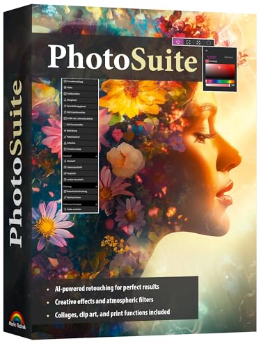 Photo Suite – AI Photo Editing Software for Beginners & Pros: Edit and Retouch Photos, Create Effects & Collages for Win 11 and 10