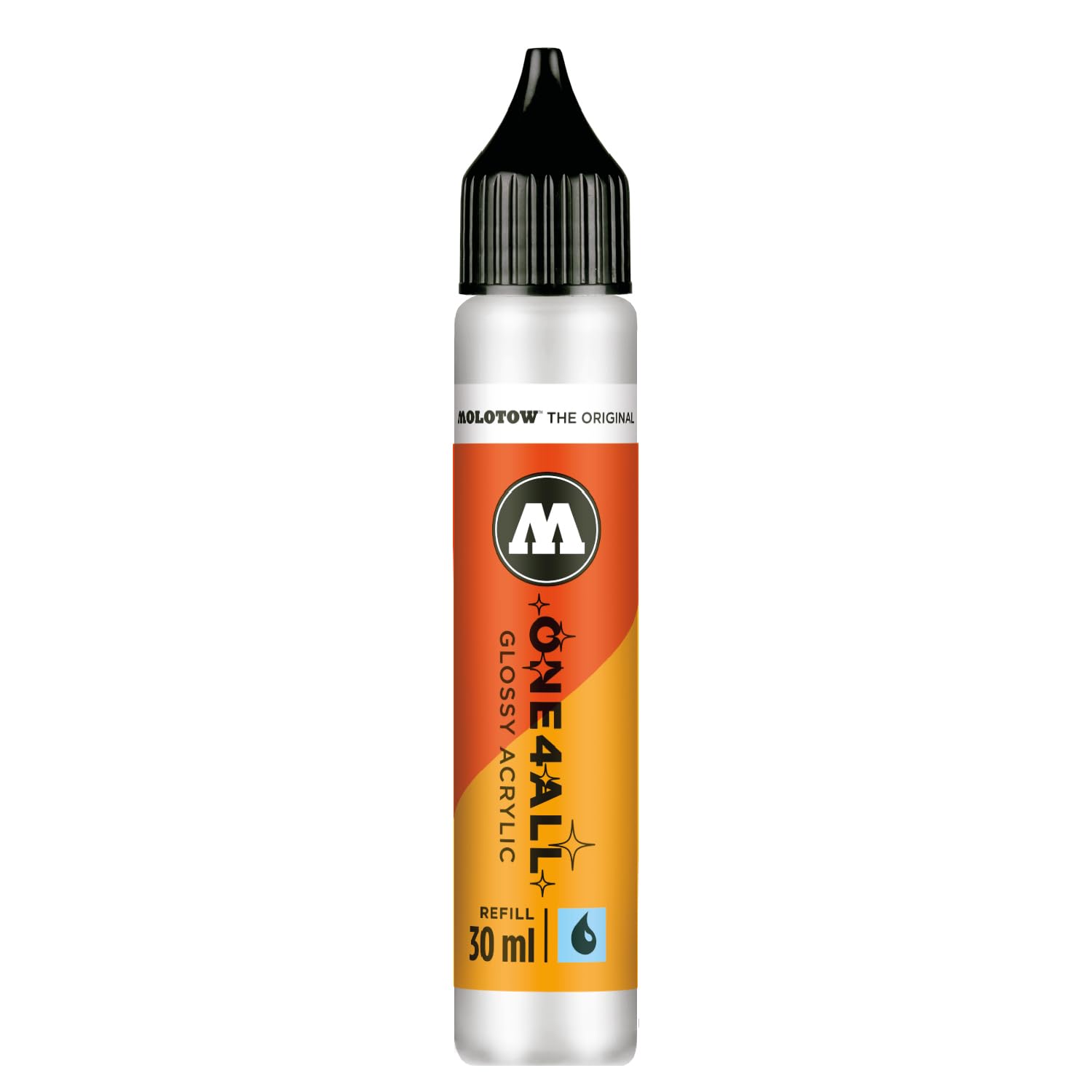 Molotow One4All Acrylic Refill 30 ml (Ink for Refilling Acrylic Markers, High Coverage and Permanent, Quick Drying, for Almost All Surfaces) 251 Glossy White
