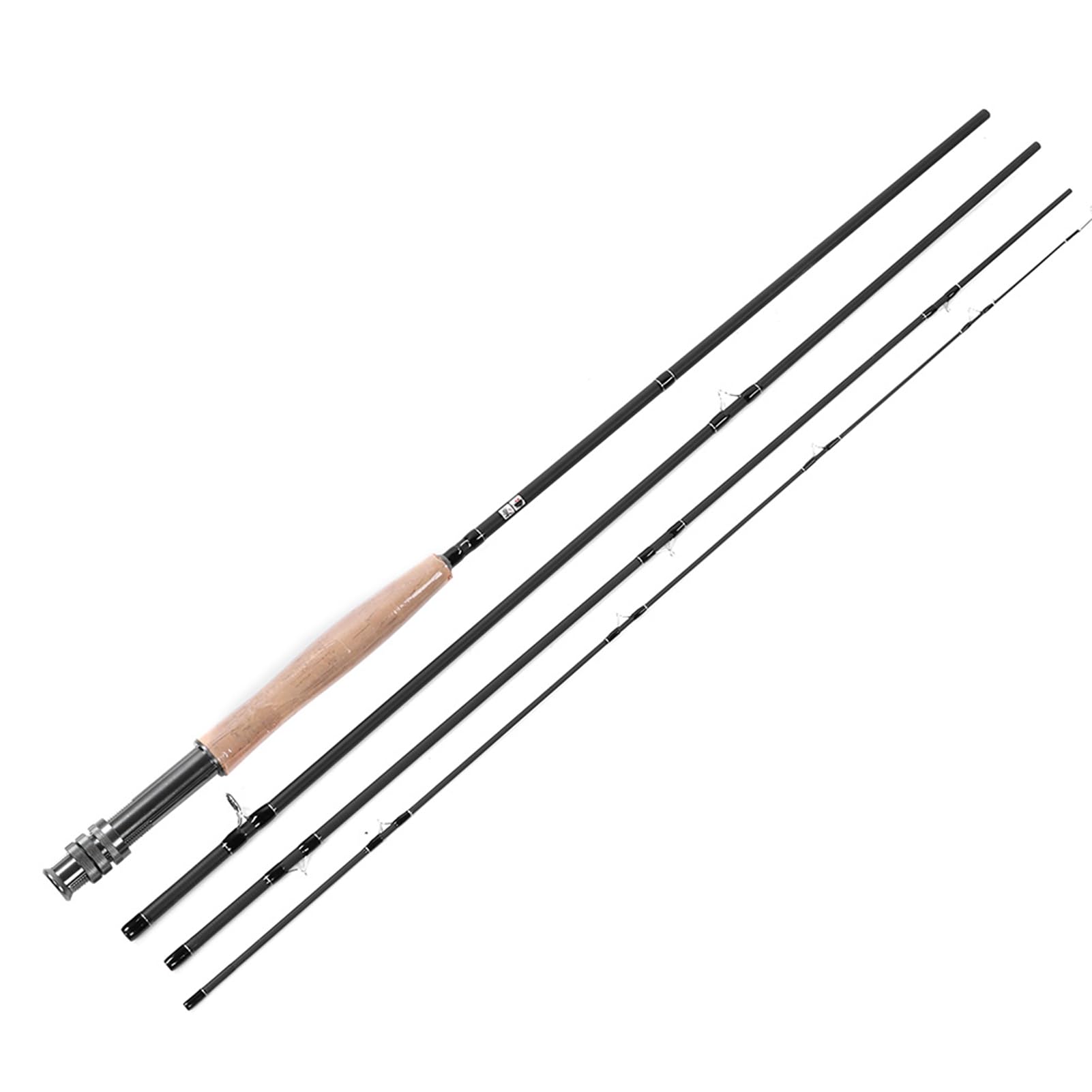 Set di Canne da Pesca Portatili in Fibra di Carbonio Kit di Canne da Pesca a Mosca Leggere e Durevoli per Viaggi con Zaino in Spalla 82x20x5 Cm