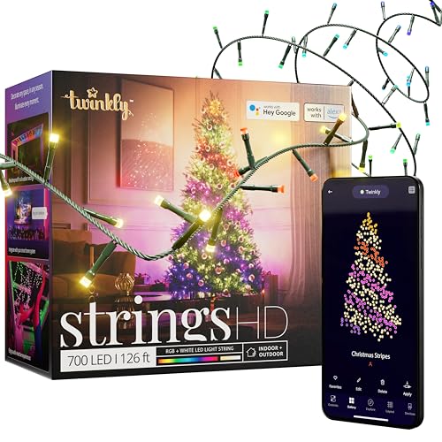 Twinkly Strings HD – 700 RBG + Warm White LEDs, 38.5...