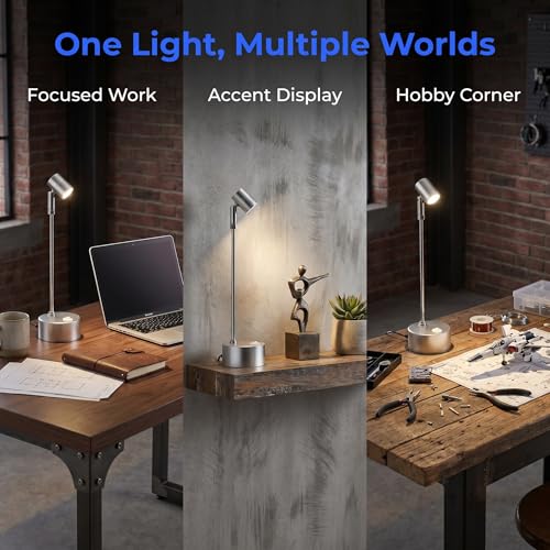 Foco LED interior de aluminio plata Veemoon luz armario 1w 8