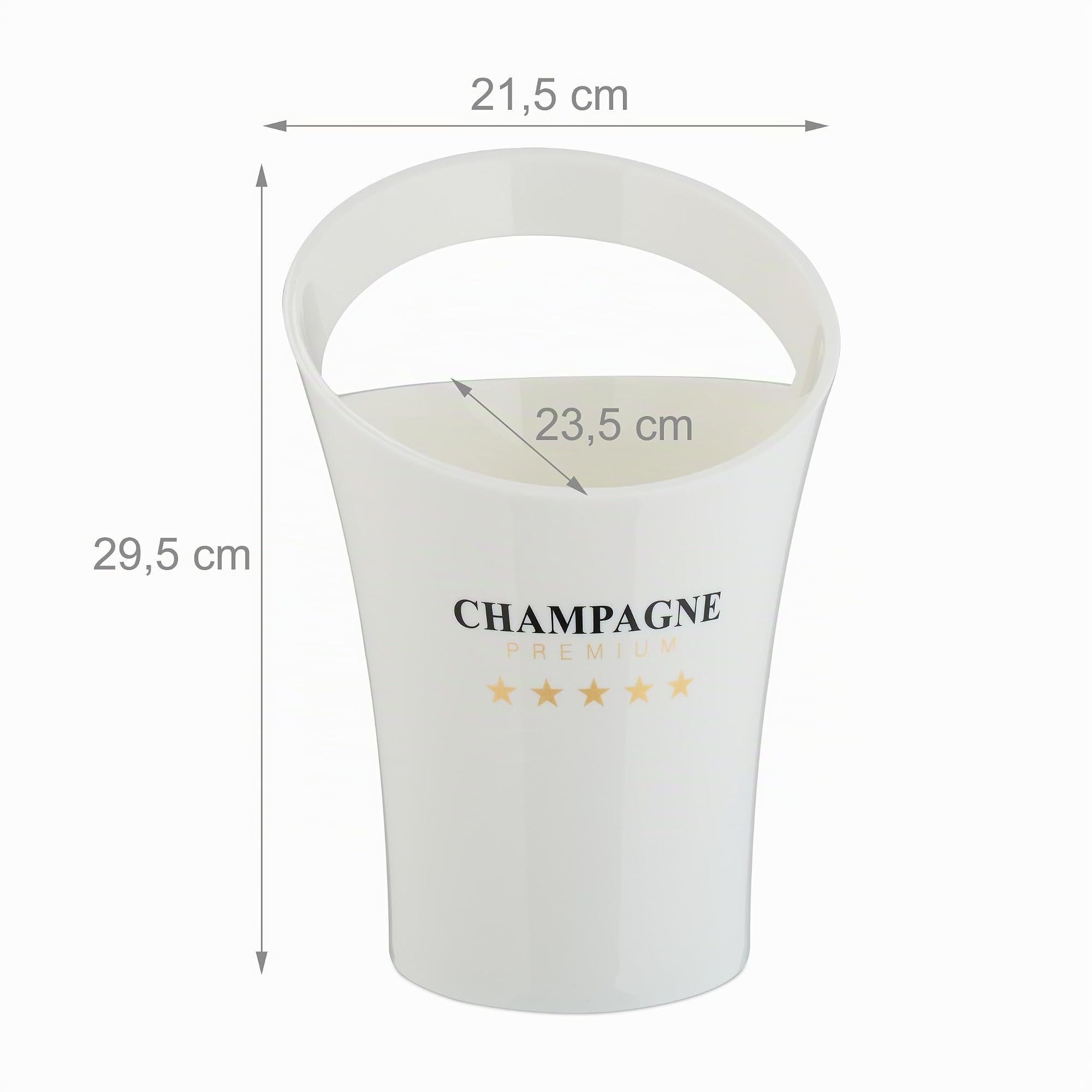Relaxdays Secchiello per Il Ghiaccio, Glacette in Plastica Porta 2 Bottiglie Champagne e Spumante, 29,5 x 21,5 x 23,5 cm
