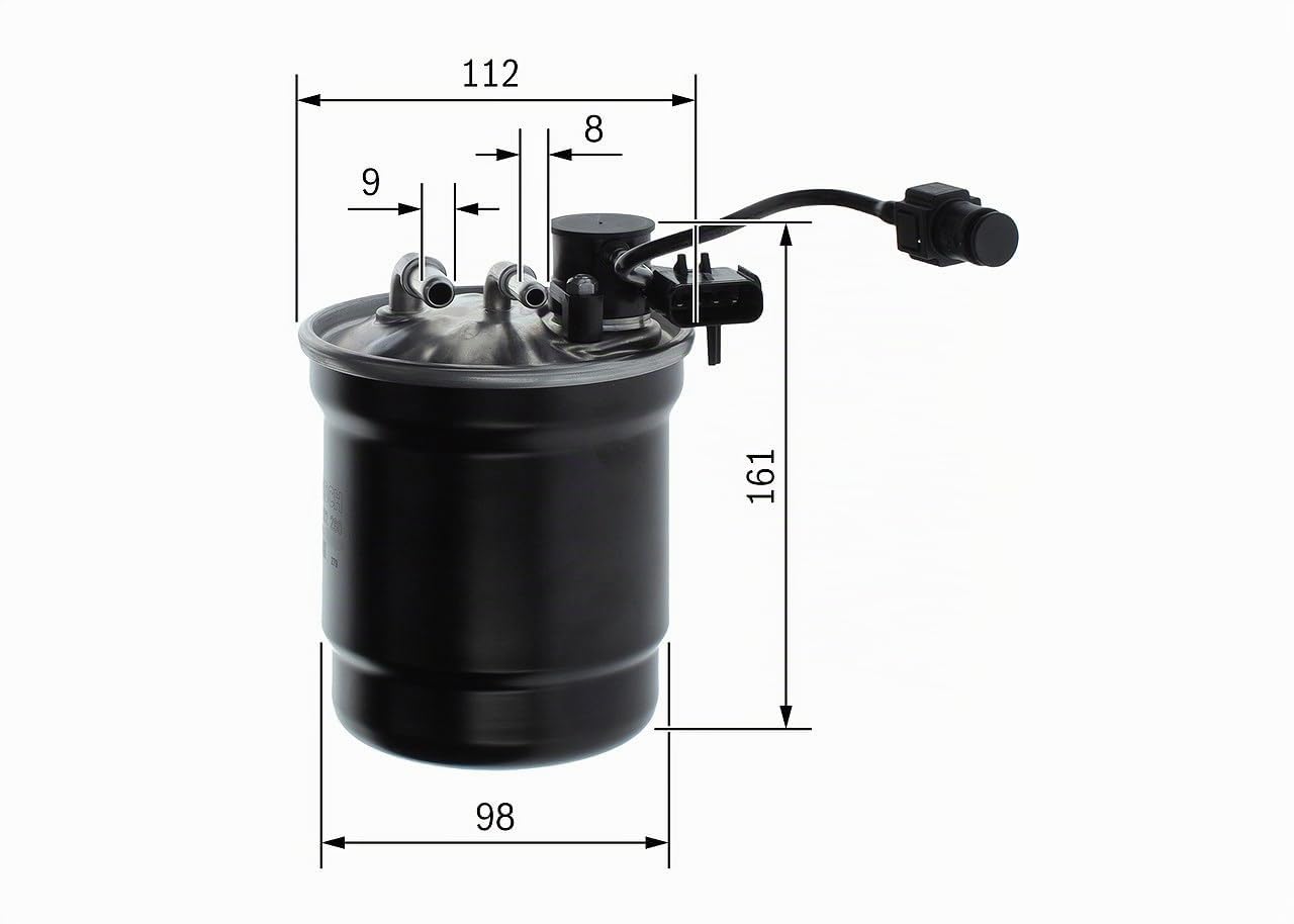 Filtro Diesel per Auto Bosch N2280 - Separa le particelle e l'acqua dal carburante, protegge il sistema di iniezione