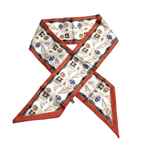 Image of Head Hair Scarf for Women,Silky Long Headscarf Purse Bag Scarfs for Handbag Fashion Satin Neck Scarves Accessories