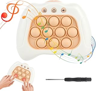 FENGQ Pop Fidget It Toy, Electronic Sensor Game, Quick Push Game, Game Controller Pop It, Pop It Ball for Children and Teens Anxiety and Autism Party Bag Children's Birthday Party (White)