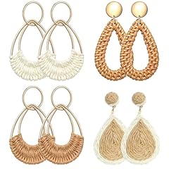 Teardrop raffia and rattan