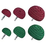 6Pcs Dome Mounted Sanding Mop Polishing Pad Nylon Fiber Buffing Wheel 180Grit and 320Grit Mix (Red and Green Mix)