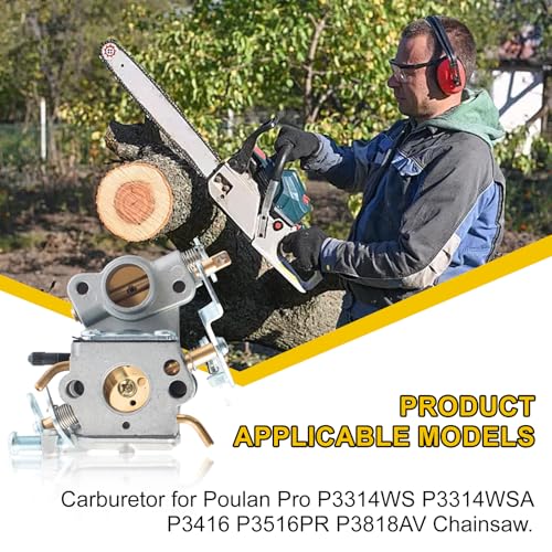 Aitruman HYQ4218 Carburetor For Poulan Pro Pp4218A Pp4218 P4018Wm Ppb4018 Pp3516 P3314Wsa P3314 P3314Ws Chainsaw Engine Replacement Kit thumb #2
