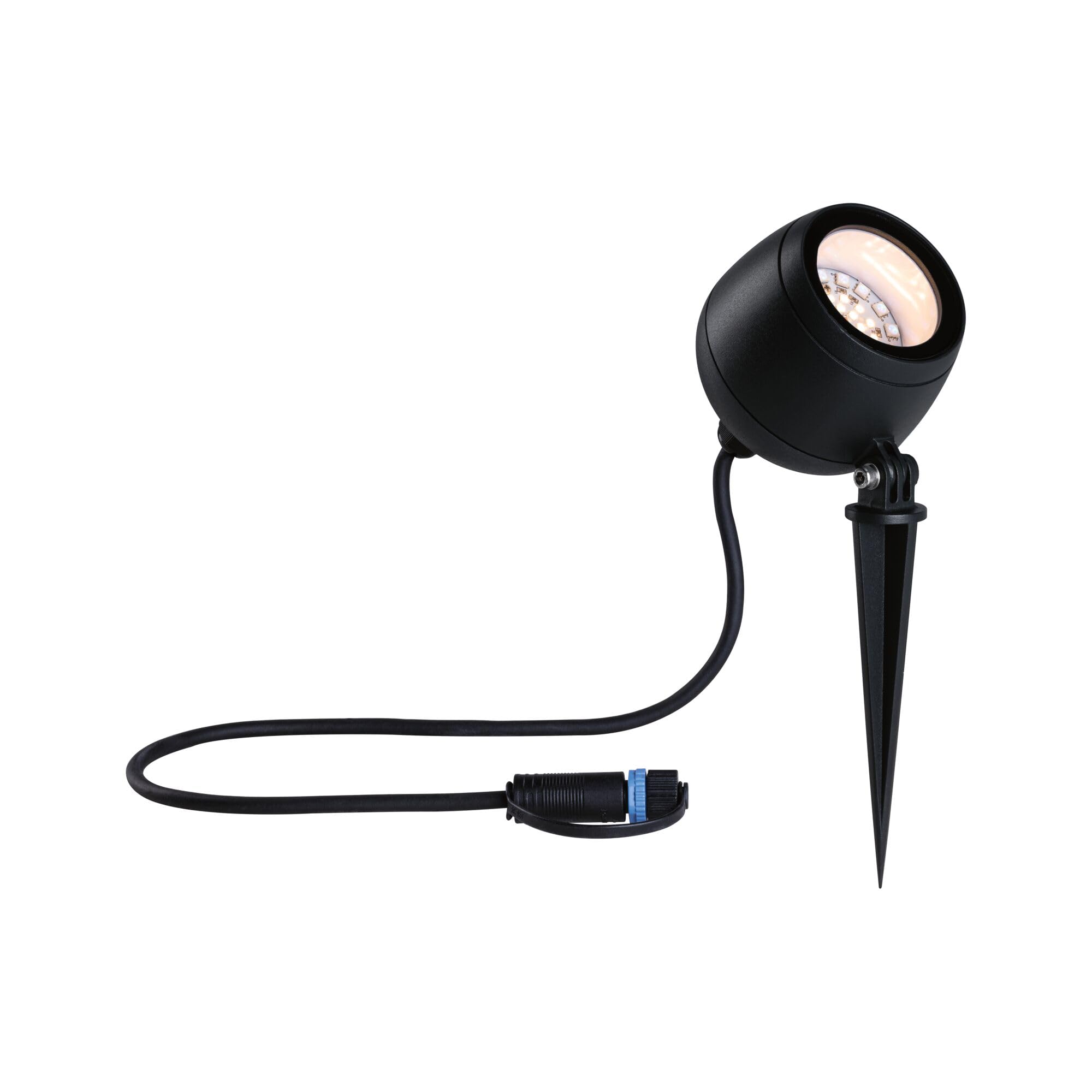 Paulmann 94769 Plug & Shine Projecteur de jardin LED Kikolo Smart Home Zigbee IP65 6,2W 400lm gradable 261mm Anthr. plast./Alu 3000-6500K RGBW+