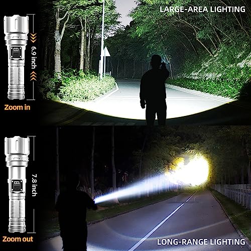 Rechargeable Led Flashlights 200000 High Lumens, High Powered Flashlight, Powerful Handheld Flash Light For Emergencies Camping Hiking #TOP2