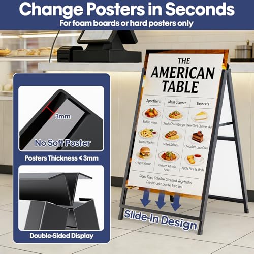 Image of GUOHONG 2Pack A Frame Sign 24x36 Inch, Sandwich Board Sidewalk Sign