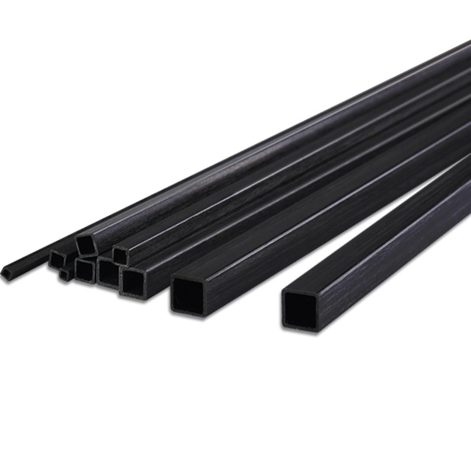 4Pcs Carbon Fiber Square Tube Length 500mm OD 3mm 4mm 5mm 6mm 10mm Suitable for Model Aircraft Tail Pipe 3K Carbon Fiber Square(4x4x3x500mm)