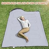 Pystuvo Sleeping Bag for Adults,4 Season Sleeping Bag,Lightweight,Waterproof Indoor & Outdoor Use,Comfortable Sleeping Sackfor Kids,Teens & Adults for Hiking,Backpacking and Camping,Black+Gray - Image 3