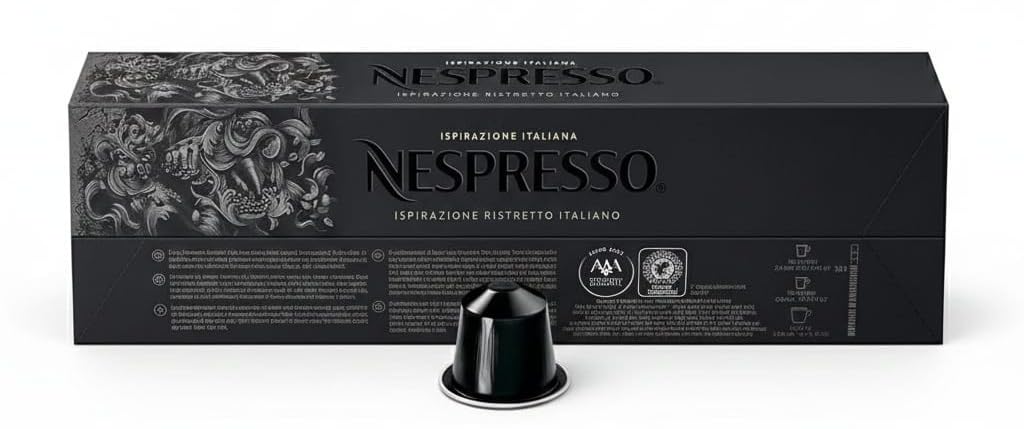 Nespresso Ispirazione Italiana Ristretto Coffee Capsules, Black