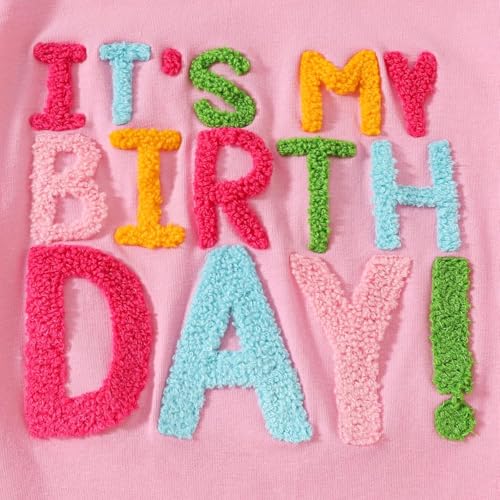 Image of Toddler Baby Girl First Birthday Outfit In My One Year Old Era Sweatshirt Tops Little Princess 1st Birthday Clothes