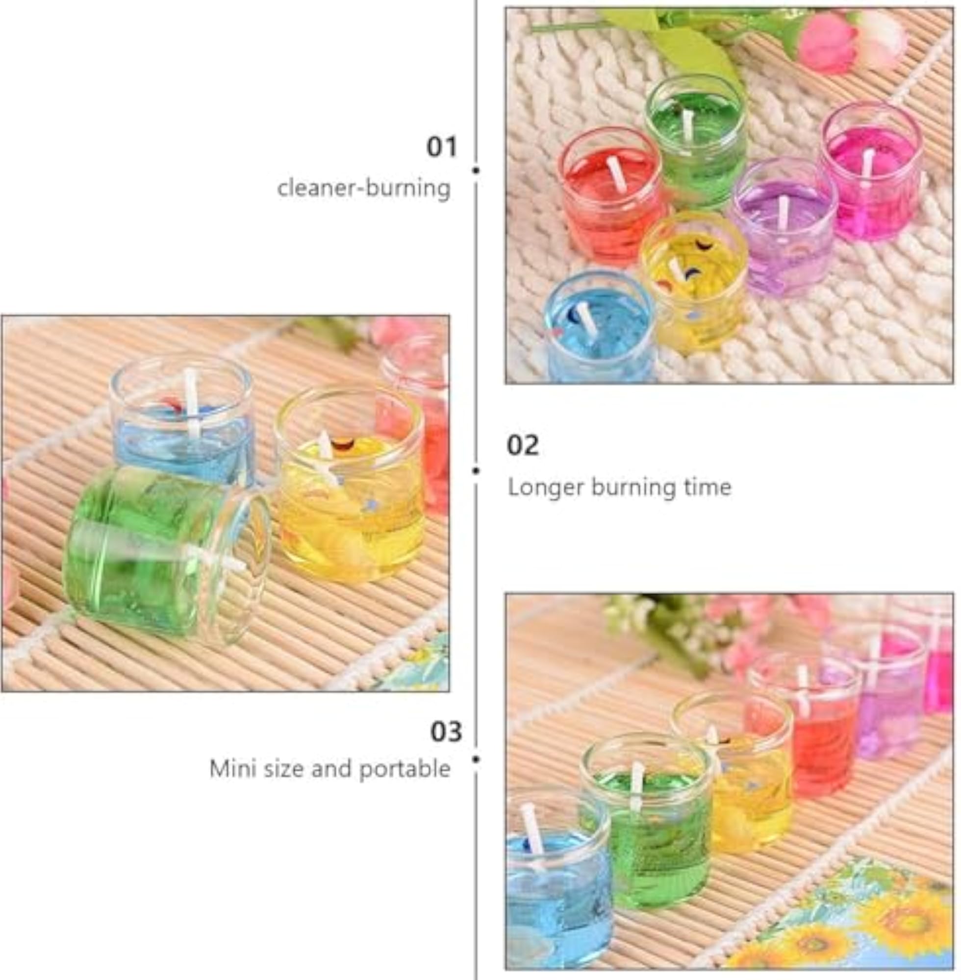 Unscented Jelly Candle, Aromatherapy Tea Lights
