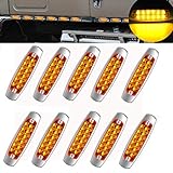 10 pcs 12v DC Luz indicadora de luz lateral ,Talla: 6.3"(L)x1.81"(W)x0.59"(H).