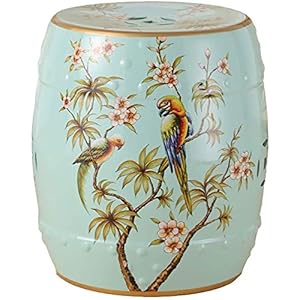 DASHADAO Repose-Pieds Collection Castle Gardens/Tabouret de Jardin en céramique, Tabouret de Tambour en céramique pour Banc à Chaussures (26 cm x 38 cm) (Couleur : #3)