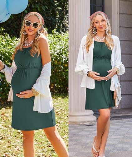 Image of Ekouaer Women's Nursing Nightgown Maternity Dress Breastfeeding Gown Full Slips Sleepwear