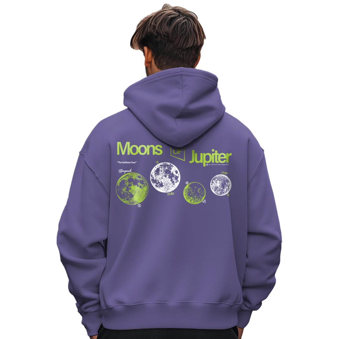 Men's Graphic Printed Oversized Hoodie | Cotton Rich Fleece Hooded Sweatshirt | Relaxed Fit Casual Winter Wear for Men-image-9