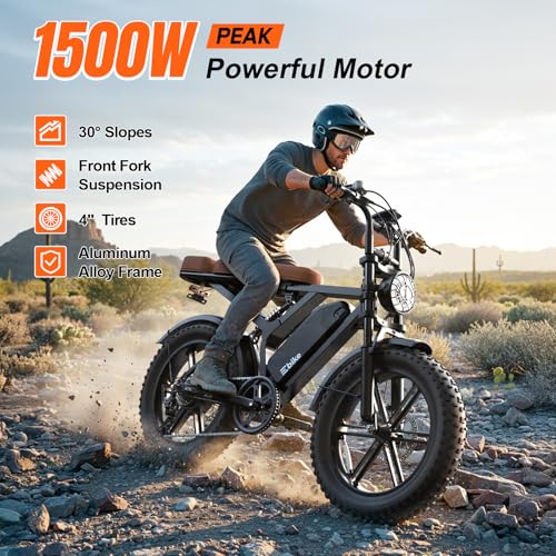 Image of TST Electric Bike for Adults, 1500W Peak Motor 60 Miles Fat Tire Ebike with 48V 15 /30Ah Removable Battery 20 inch Fat Tire E Bike, Full Suspension and 7-Speed,Off-Road Electric Bicycle for City Commuting