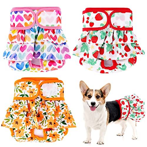 Alltope 3 Pack Female Dog Belly Bands Washable Male Dog Diapers, Reusable Strong Water Absorption Washable Diapers With Adjustable Fastener For Male Dogs, Puppy(Medium) #TOP2