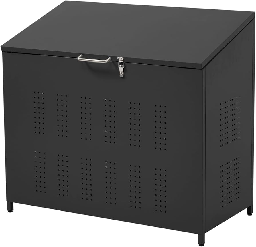 Amazon.co.jp: ゴミ箱 屋外ゴミ収納庫 280L ガルバリウム鋼板製 カラス Amazon.co.jp: ゴミ箱 屋外ゴミ収納庫 280L ガルバリウム鋼板製 カラス