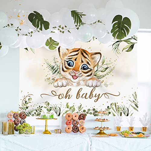 Fondo fotográfico para baby shower 213x152 cm verde miniatura 4